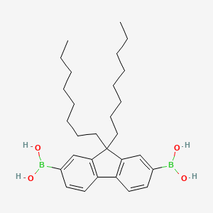 Chemical structure of 9,9-Dioctylfluorene-2,7-diboronic acid