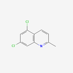 Chemical structure of 5,7-Dichloro-2-methylquinoline