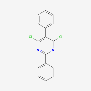 Chemical structure of 4,6-Dichloro-2,5-diphenylpyrimidine