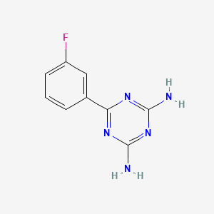 Chemical structure of 2,4-Diamino-6-(3-fluorophenyl)-1,3,5-triazine