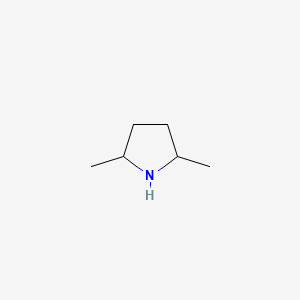 Chemical structure of 2,5-Dimethylpyrrolidine, mixture of cis and trans