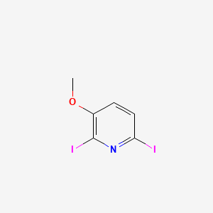 Chemical structure of 2,6-Diiodo-3-methoxypyridine