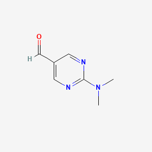 Chemical structure of 2-(Dimethylamino)pyrimidine-5-carbaldehyde