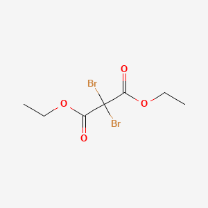Chemical structure of Diethyl dibromomalonate