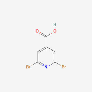 Chemical structure of 2,6-dibromopyridine-4-carboxylic acid