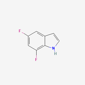 Chemical structure of 5,7-difluoro-1H-indole