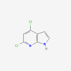 Chemical structure of 4,6-dichloro-1H-pyrrolo[2,3-b]pyridine