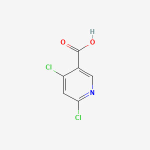 Chemical structure of 4,6-Dichloronicotinic Acid
