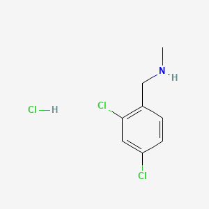 Chemical structure of [(2,4-dichlorophenyl)methyl](methyl)amine hydrochloride