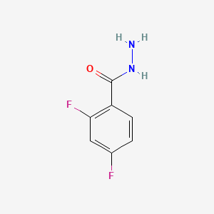 Chemical structure of 2,4-Difluorobenzoic acid hydrazide