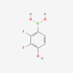 Chemical structure of (2,3-Difluoro-4-hydroxyphenyl)boronic acid