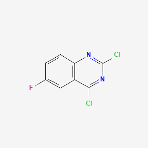 Chemical structure of 2,4-Dichloro-6-fluoroquinazoline