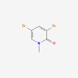 Chemical structure of 3,5-Dibromo-1-methylpyridin-2(1h)-one