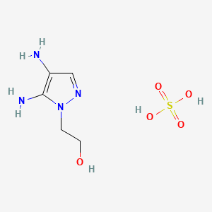 Chemical structure of 4,5-Diamino-1-(2-hydroxyethyl)pyrazole sulfate