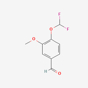 Chemical structure of 4-(Difluoromethoxy)-3-methoxybenzaldehyde