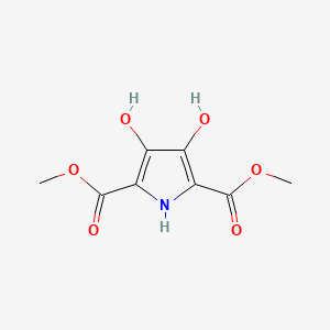 Chemical structure of Dimethyl 3,4-dihydroxypyrrole-2,5-dicarboxylate