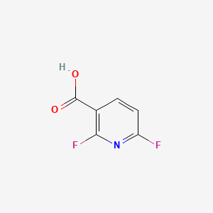 Chemical structure of 2,6-Difluoronicotinic acid