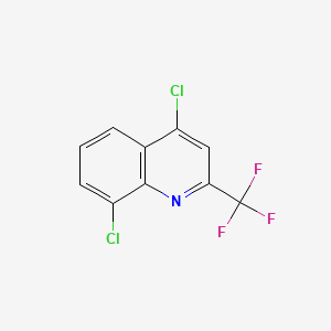 Chemical structure of 4,8-Dichloro-2-(trifluoromethyl)quinoline