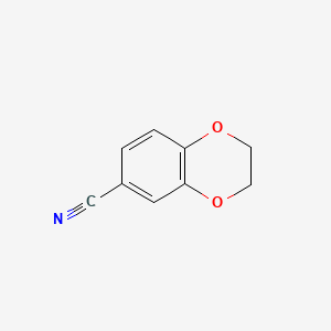 Chemical structure of 2,3-Dihydro-1,4-benzodioxine-6-carbonitrile
