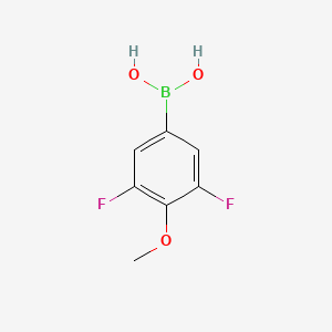 Chemical structure of 3,5-Difluoro-4-methoxyphenylboronic acid