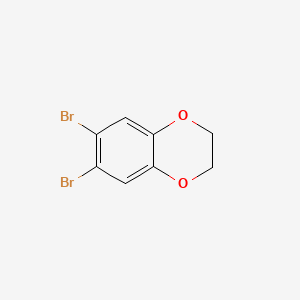 Chemical structure of 6,7-Dibromobenzo(1,4)dioxan