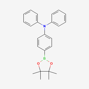 Chemical structure of 4-(Diphenylamino)benzeneboronic acid pinacol ester