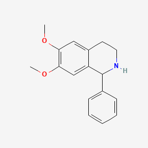 Chemical structure of 6,7-Dimethoxy-1-phenyl-1,2,3,4-tetrahydroisoquinoline