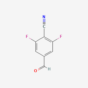 Chemical structure of 2,6-Difluoro-4-formylbenzonitrile