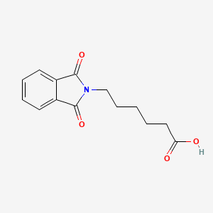 Chemical structure of 6-(1,3-Dioxoisoindol-2-yl)hexanoic acid