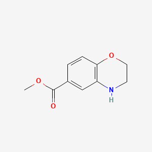 Chemical structure of methyl 3,4-dihydro-2H-1,4-benzoxazine-6-carboxylate