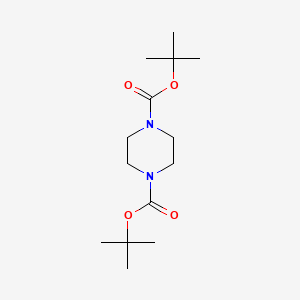 Chemical structure of 1,4-Di-tert-butyl piperazine-1,4-dicarboxylate
