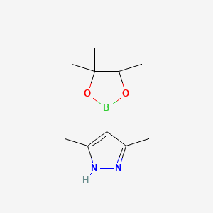 Chemical structure of 3,5-Dimethylpyrazole-4-boronic acid, pinacol ester
