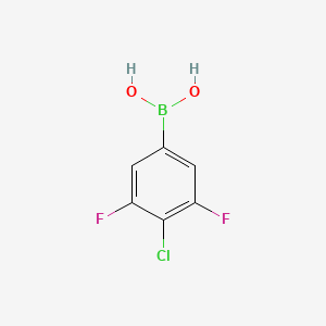 Chemical structure of 3,5-Difluoro-4-chlorophenylboronic acid