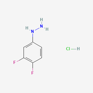 Chemical structure of 3,4-Difluorophenylhydrazine, HCl