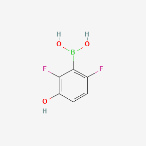 Chemical structure of 2,6-Difluoro-3-hydroxyphenylboronic acid
