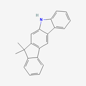 Chemical structure of 7,7-Dimethyl-5,7-dihydroindeno[2,1-b]carbazole