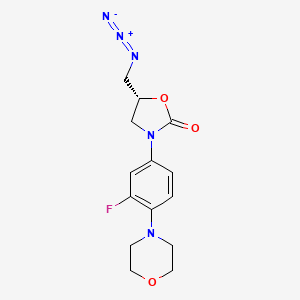 Chemical structure of (R)-5-(Azidomethyl)-3-[3-fluoro-4-(4-morpholinyl)phenyl]-2-oxazolidinone