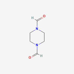 Chemical structure of 1,4-Piperazinedicarboxaldehyde