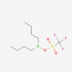 Chemical structure of Dibutylboryl trifluoromethanesulfonate solution