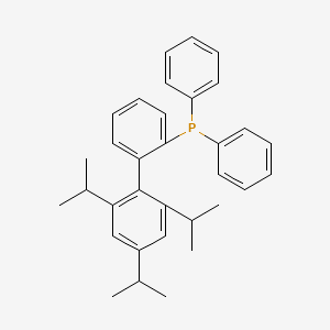Chemical structure of 2-(Diphenylphosphino)-2',4',6'-triisopropylbiphenyl