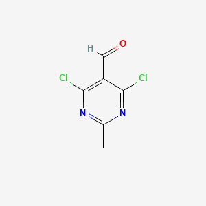 Chemical structure of 4,6-Dichloro-2-methylpyrimidine-5-carbaldehyde