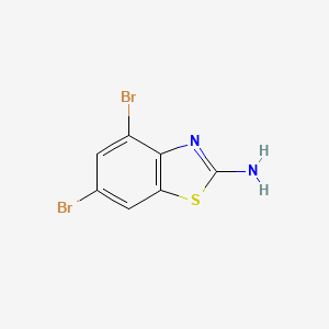Chemical structure of 4,6-Dibromobenzo[d]thiazol-2-amine