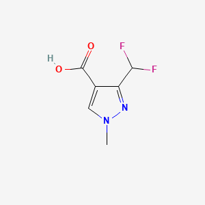 Chemical structure of 3-(Difluoromethyl)-1-methyl-1H-pyrazole-4-carboxylic acid