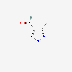 Chemical structure of 1,3-Dimethyl-1H-pyrazole-4-carbaldehyde