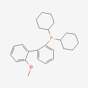 Chemical structure of 2-(Dicyclohexylphosphino)-2'-methoxy-1,1'-biphenyl
