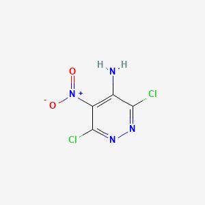 Chemical structure of 3,6-Dichloro-5-nitropyridazin-4-amine