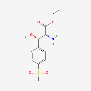 Chemical structure of D-P-METHYL SULFONE PHENYL ETHYL SERINATE
