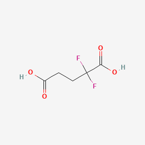 Chemical structure of 2,2-Difluoropentanedioic acid