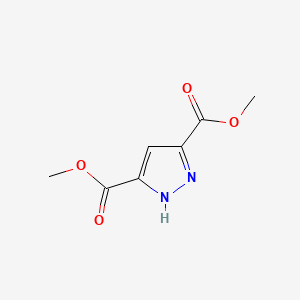 Chemical structure of Dimethyl 1H-pyrazole-3,5-dicarboxylate
