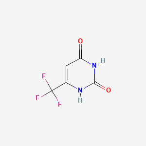 Chemical structure of 2,4-Dihydroxy-6-trifluoromethylpyrimidine